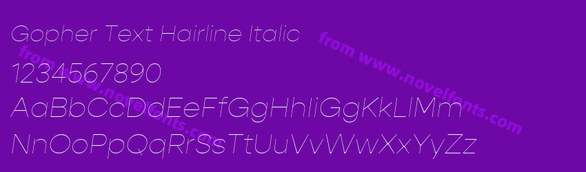 Gopher Text Hairline ItalicPreview Gopher Text Hairline ItalicPreview