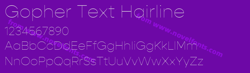 Gopher Text HairlinePreview Gopher Text HairlinePreview