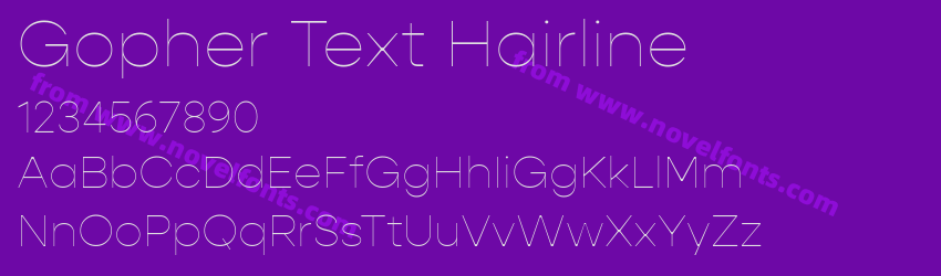 Gopher Text HairlinePreview Gopher Text HairlinePreview