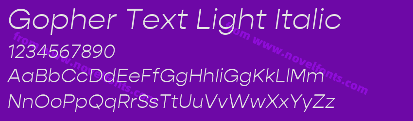 Gopher Text Light ItalicPreview Gopher Text Light ItalicPreview