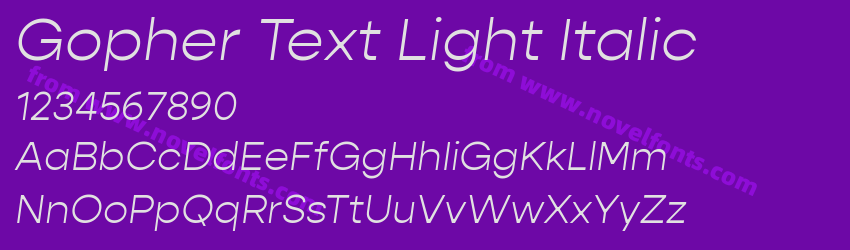 Gopher Text Light ItalicPreview Gopher Text Light ItalicPreview