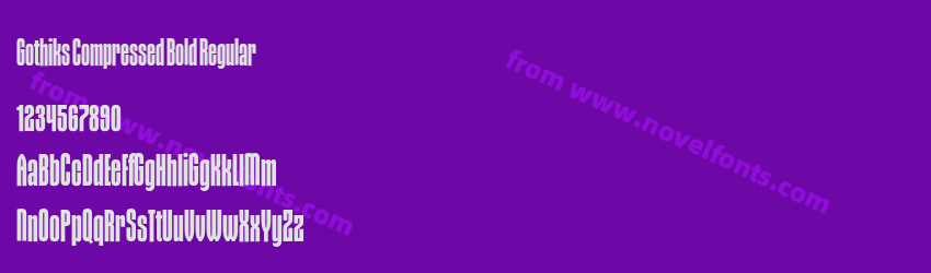 Gothiks Compressed Bold RegularPreview Gothiks Compressed Bold RegularPreview