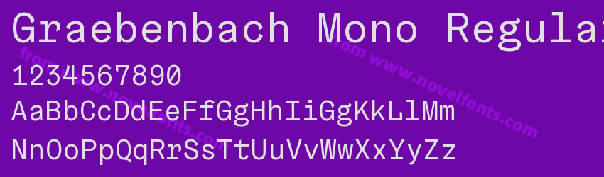 Graebenbach Mono RegularPreview Graebenbach Mono RegularPreview