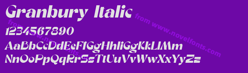 Granbury ItalicPreview Granbury ItalicPreview