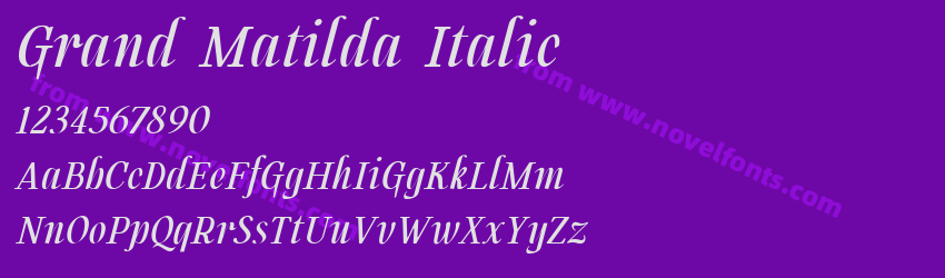 Grand Matilda ItalicPreview Grand Matilda ItalicPreview