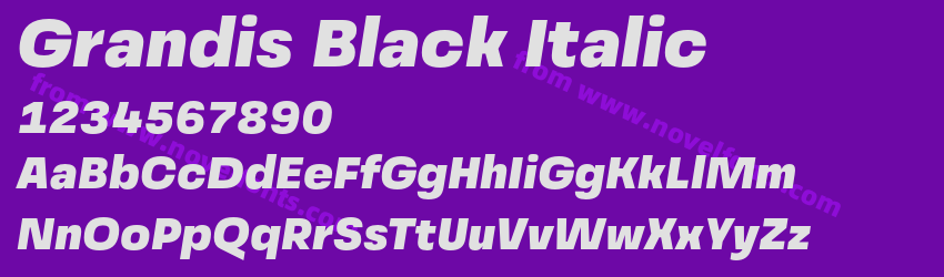 Grandis Black ItalicPreview Grandis Black ItalicPreview
