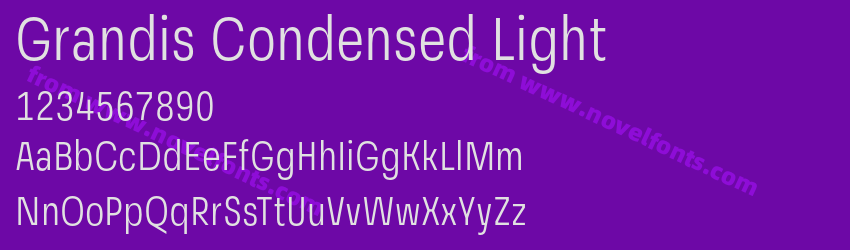 Grandis Condensed LightPreview Grandis Condensed LightPreview
