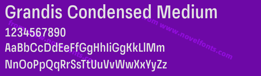 Grandis Condensed MediumPreview Grandis Condensed MediumPreview