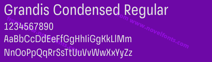 Grandis Condensed RegularPreview Grandis Condensed RegularPreview