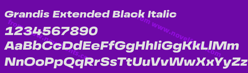 Grandis Extended Black ItalicPreview Grandis Extended Black ItalicPreview