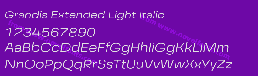 Grandis Extended Light ItalicPreview Grandis Extended Light ItalicPreview