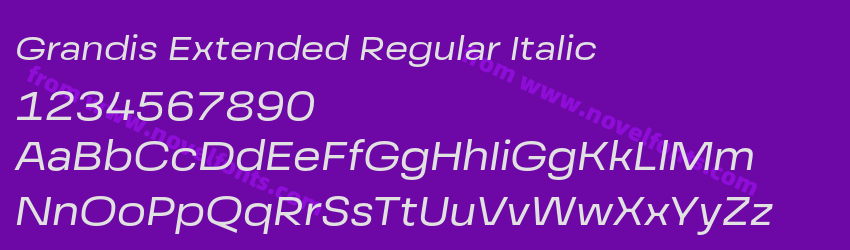 Grandis Extended Regular ItalicPreview Grandis Extended Regular ItalicPreview
