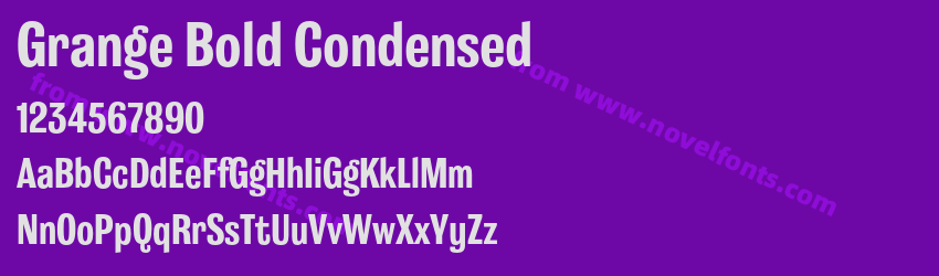 Grange Bold CondensedPreview Grange Bold CondensedPreview