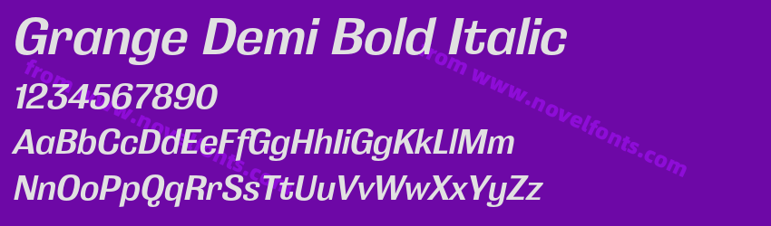 Grange Demi Bold ItalicPreview Grange Demi Bold ItalicPreview