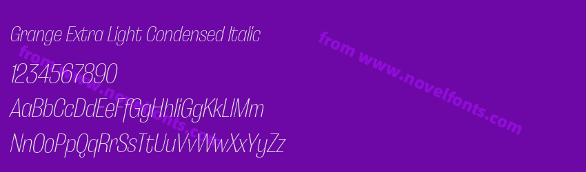 Grange Extra Light Condensed ItalicPreview Grange Extra Light Condensed ItalicPreview