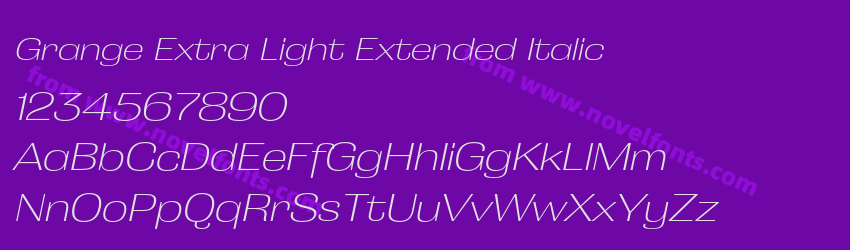 Grange Extra Light Extended ItalicPreview Grange Extra Light Extended ItalicPreview