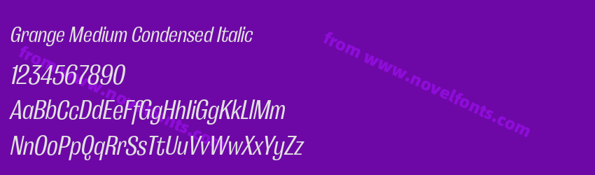 Grange Medium Condensed ItalicPreview Grange Medium Condensed ItalicPreview