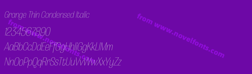 Grange Thin Condensed ItalicPreview Grange Thin Condensed ItalicPreview