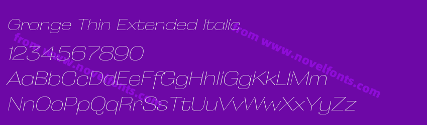 Grange Thin Extended ItalicPreview Grange Thin Extended ItalicPreview