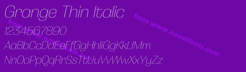 Grange Thin ItalicPreview Grange Thin ItalicPreview