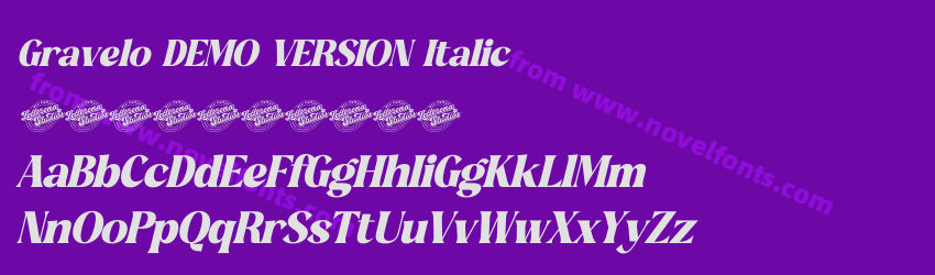 Gravelo DEMO VERSION ItalicPreview Gravelo DEMO VERSION ItalicPreview