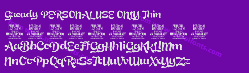 Gready PERSONAL USE ONLY ThinPreview Gready PERSONAL USE ONLY ThinPreview