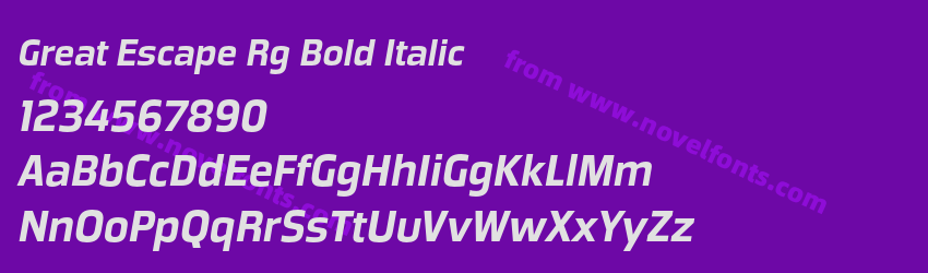 Great Escape Rg Bold ItalicPreview Great Escape Rg Bold ItalicPreview