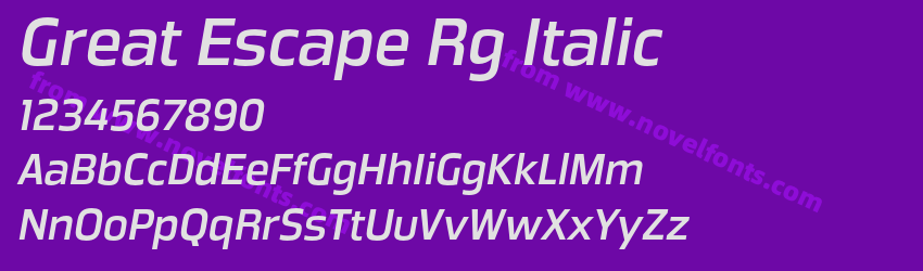 Great Escape Rg ItalicPreview Great Escape Rg ItalicPreview