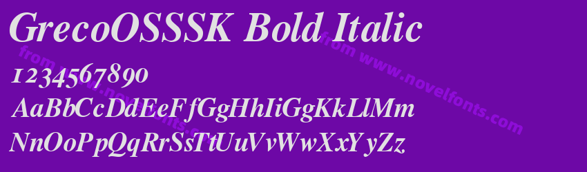 GrecoOSSSK Bold ItalicPreview GrecoOSSSK Bold ItalicPreview