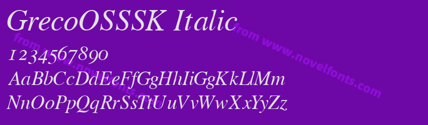 GrecoOSSSK ItalicPreview GrecoOSSSK ItalicPreview