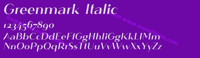 Greenmark ItalicPreview Greenmark ItalicPreview