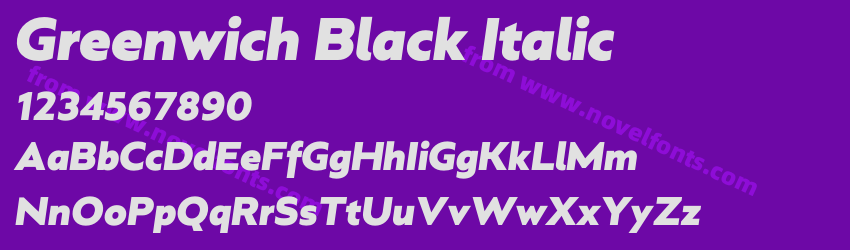 Greenwich Black ItalicPreview Greenwich Black ItalicPreview
