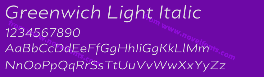 Greenwich Light ItalicPreview Greenwich Light ItalicPreview