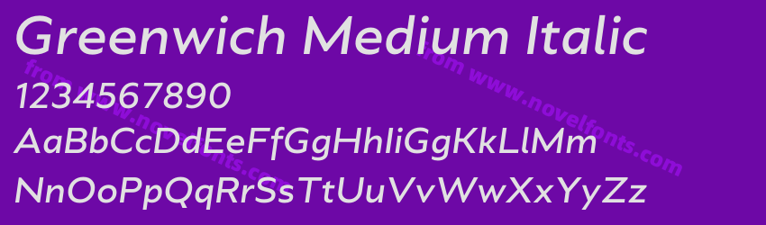Greenwich Medium ItalicPreview Greenwich Medium ItalicPreview