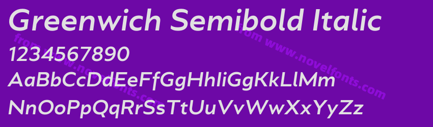 Greenwich Semibold ItalicPreview Greenwich Semibold ItalicPreview