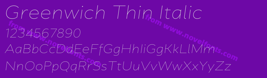 Greenwich Thin ItalicPreview Greenwich Thin ItalicPreview