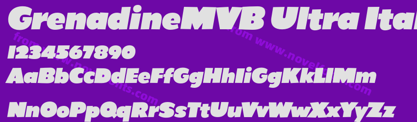 GrenadineMVB Ultra ItalicPreview GrenadineMVB Ultra ItalicPreview