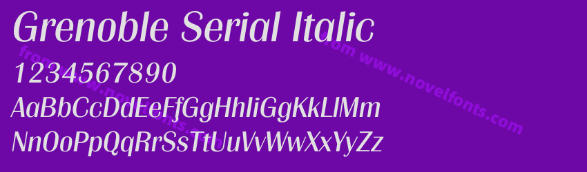 Grenoble Serial ItalicPreview Grenoble Serial ItalicPreview