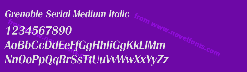 Grenoble Serial Medium ItalicPreview