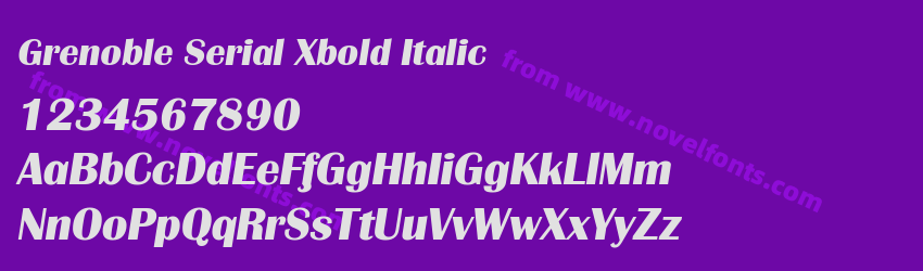 Grenoble Serial Xbold ItalicPreview Grenoble Serial Xbold ItalicPreview