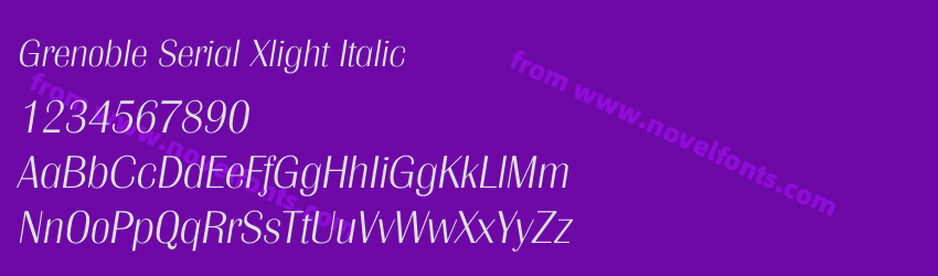 Grenoble Serial Xlight ItalicPreview