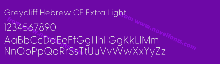 Greycliff Hebrew CF Extra LightPreview Greycliff Hebrew CF Extra LightPreview
