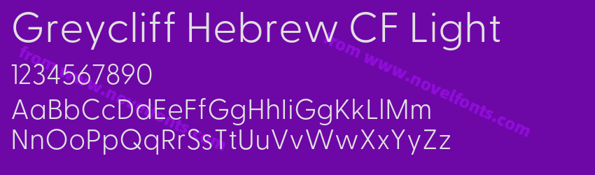 Greycliff Hebrew CF LightPreview Greycliff Hebrew CF LightPreview