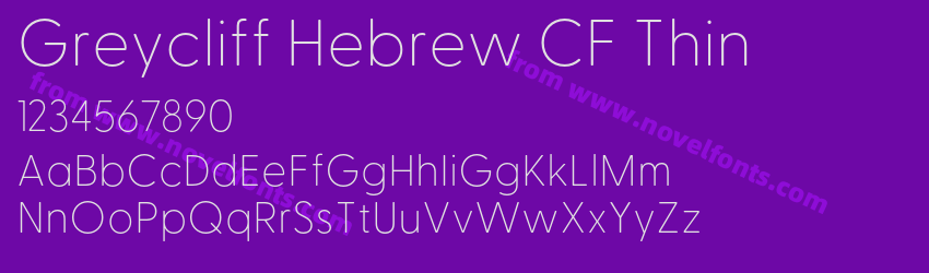 Greycliff Hebrew CF ThinPreview Greycliff Hebrew CF ThinPreview