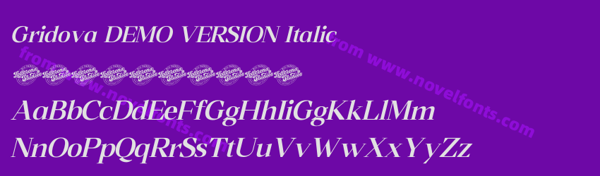 Gridova DEMO VERSION ItalicPreview Gridova DEMO VERSION ItalicPreview