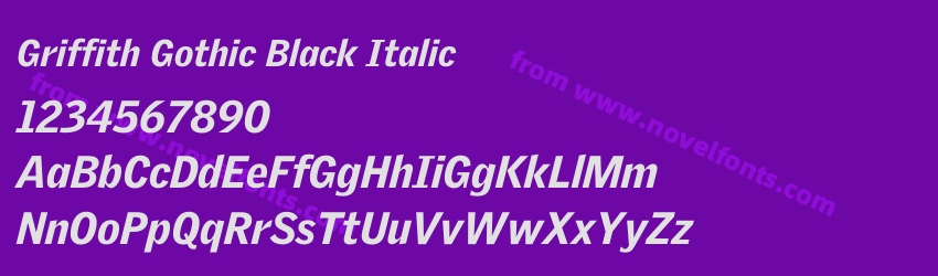 Griffith Gothic Black ItalicPreview