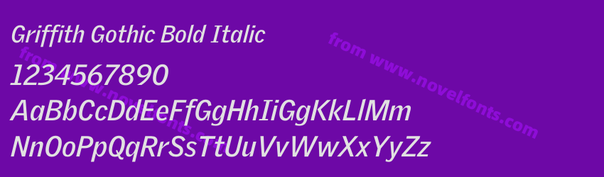Griffith Gothic Bold ItalicPreview Griffith Gothic Bold ItalicPreview