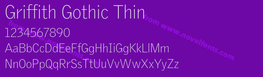 Griffith Gothic ThinPreview Griffith Gothic ThinPreview