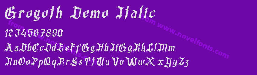 Grogoth Demo ItalicPreview Grogoth Demo ItalicPreview