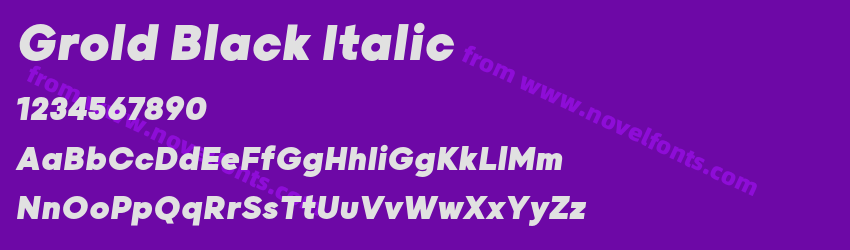 Grold Black ItalicPreview Grold Black ItalicPreview